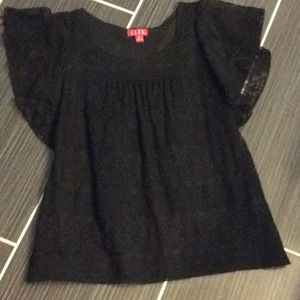 ELLE black lace overlay top size XS